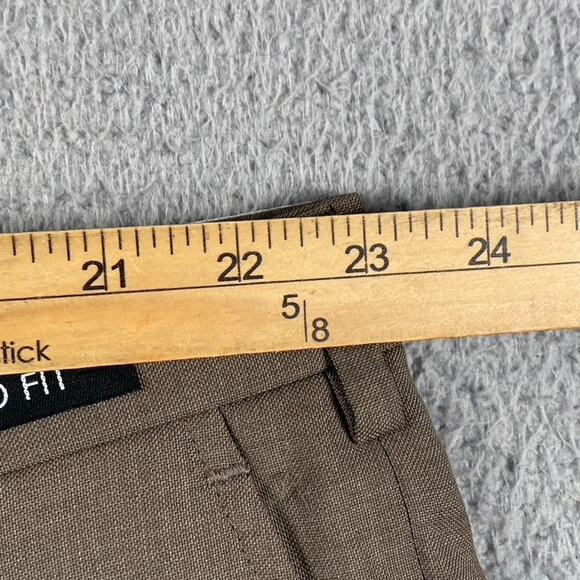 JOS A. BANK Traveler Tailored Fit Men's 46RX37 Brown 100% Wool Dress Trousers - Picture 7 of 11